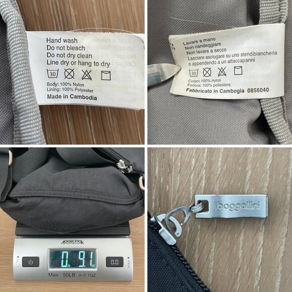 Baggalini Purse Cross Body Bag Black Crossover Travel Nylon 0856040 Animal Print - Picture 13 of 13